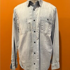 Lucky Brand Blue Casual Button Down Shirt with Classic Collar